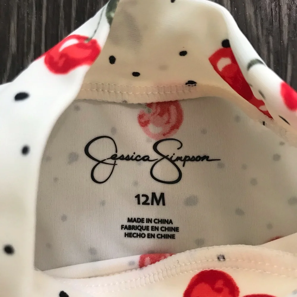 New! Jessica Simpson Two Piece Cherry Swimsuit